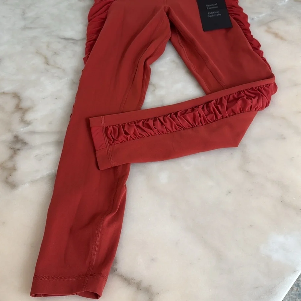 lululemon athletics align hr pant ruched cayenne High-Waisted Leggings Sz 8 NWT